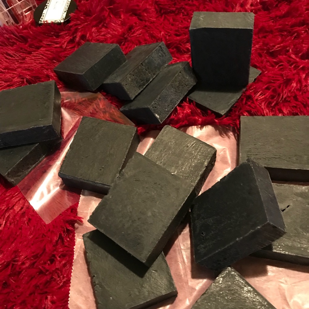Activated charcoal soap